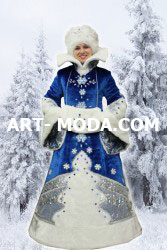 Костюм Снегурочка синяя елочка  (От 19000 рублей)